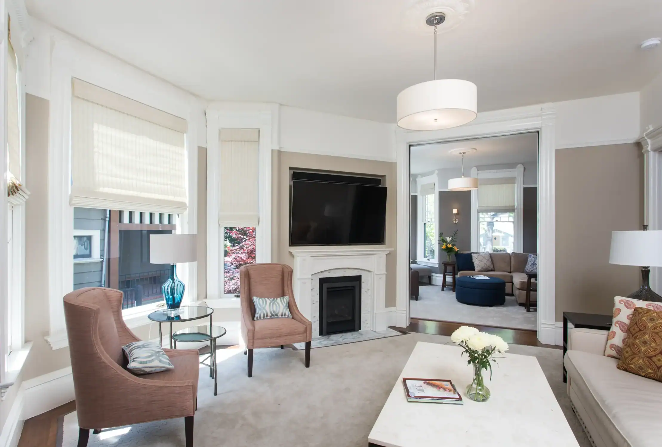 Interior painting in a Victorian living room